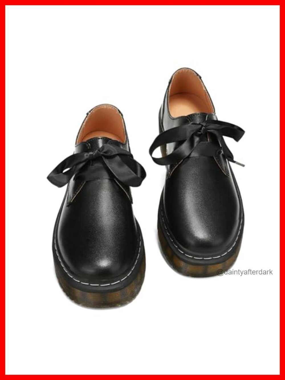 Women Lace-Up Platform Chunky Loafers Lug Sole Oxford Dress Shoes